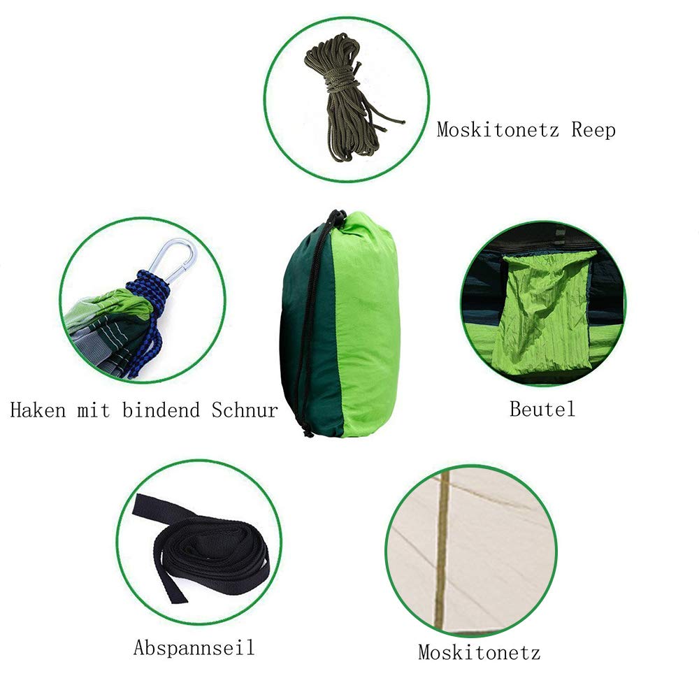 Cheap Goat Tents Camping Hammock with Net Netting Double Tree Hammock Net Lightweight Nylon Portable Hammock for Backpacking Camping Travel Beach   